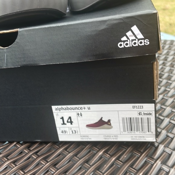 Adidas alphabounce trainers maroon with gold NWT never worn and box. Men’s 14 - Picture 5 of 9